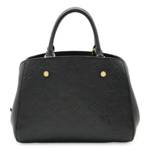 LOUIS VUITTON Monogram Empreinte Montaigne Handbag Noir Black Shoulder Strap
